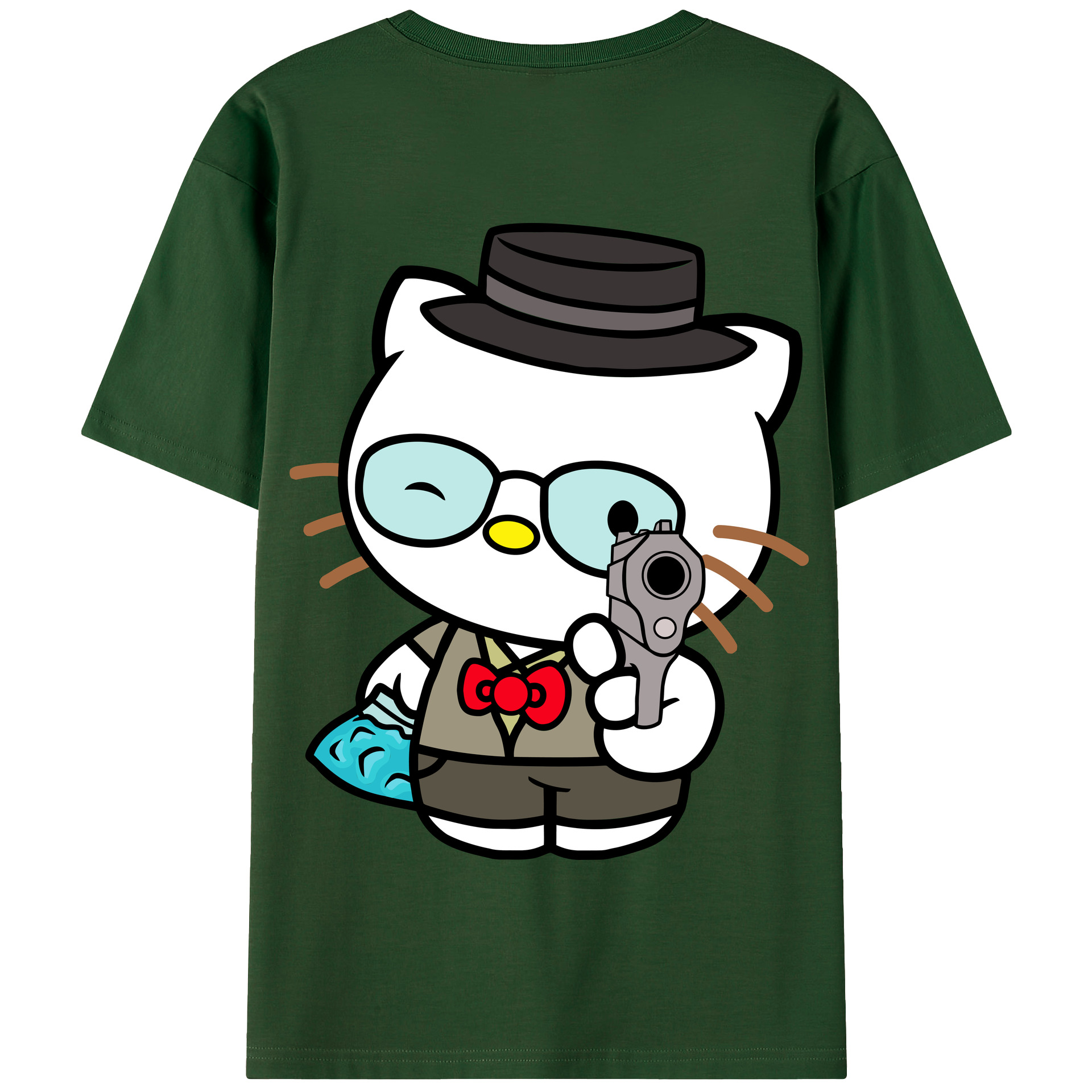 （画像用） Hello Kitty ハローキティ 綿100％半袖Tシャツ（背面プリント）